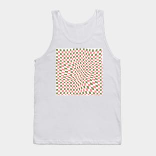 Pink and Green Checkers Tank Top